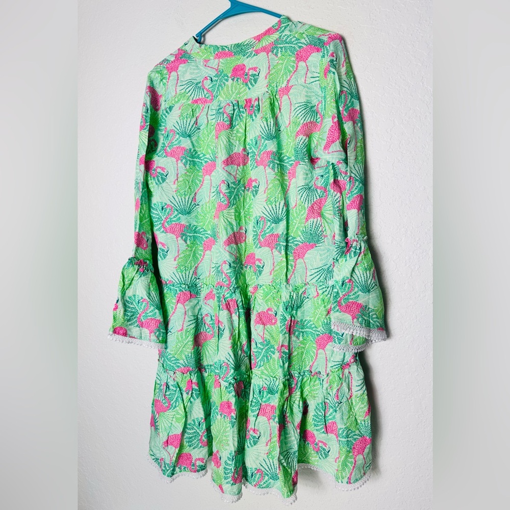 Kenny Flowers The Sunshine State Womens Small Tunic Dress Flamingo Green Pink - Picture 9 of 15